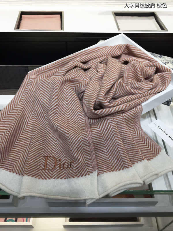 Top Quality Brand Fake Dior Scarf Women Winter Cashmere Thick Autumn Warm Shawls 48